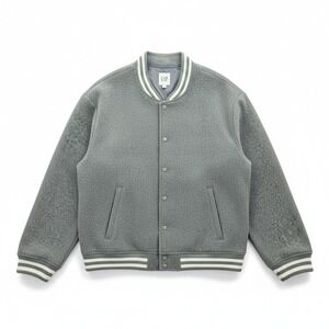 GAP Men's Gray Varsity Bomber Jacket